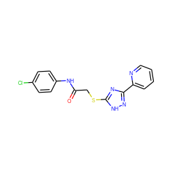 O=C(CSc1nc(-c2ccccn2)n[nH]1)Nc1ccc(Cl)cc1 ZINC000015913400