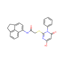 O=C(CSc1nc(O)cc(=O)n1-c1ccccc1)Nc1ccc2c3c(cccc13)CC2 ZINC000015990057