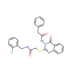 O=C(CSc1nc2ccccc2c(=O)n1NC(=O)Cc1ccccc1)NCc1ccccc1Cl ZINC000002971492