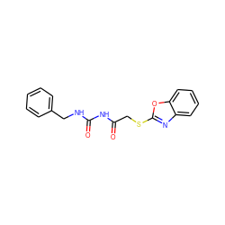 O=C(CSc1nc2ccccc2o1)NC(=O)NCc1ccccc1 ZINC000002658600