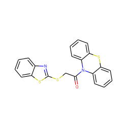 O=C(CSc1nc2ccccc2s1)N1c2ccccc2Sc2ccccc21 ZINC000002346508