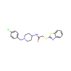 O=C(CSc1nc2ccccc2s1)NC1CCN(Cc2ccc(Cl)cc2)CC1 ZINC000028230897