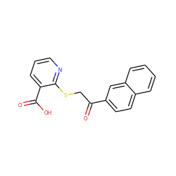 O=C(CSc1ncccc1C(=O)O)c1ccc2ccccc2c1 ZINC000006345410