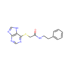 O=C(CSc1ncnc2nc[nH]c12)NCCc1ccccc1 ZINC000013111909