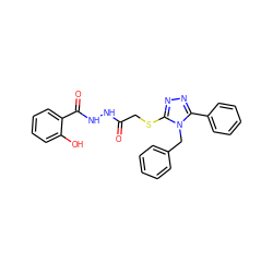 O=C(CSc1nnc(-c2ccccc2)n1Cc1ccccc1)NNC(=O)c1ccccc1O ZINC000000877985