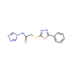 O=C(CSc1nnc(-c2ccccc2)o1)Nn1cnnc1 ZINC000000570072