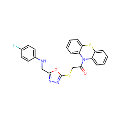 O=C(CSc1nnc(CNc2ccc(F)cc2)o1)N1c2ccccc2Sc2ccccc21 ZINC000000862169