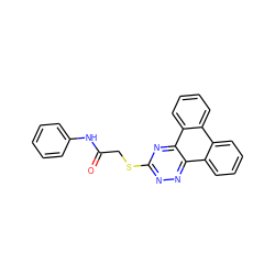 O=C(CSc1nnc2c3ccccc3c3ccccc3c2n1)Nc1ccccc1 ZINC000000658482