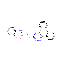 O=C(CSc1nnc2c3ccccc3c3ccccc3c2n1)Nc1ccccc1F ZINC000000691691