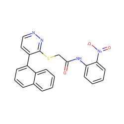 O=C(CSc1nnccc1-c1cccc2ccccc12)Nc1ccccc1[N+](=O)[O-] ZINC000103300202