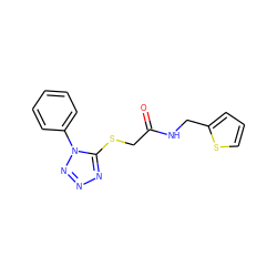 O=C(CSc1nnnn1-c1ccccc1)NCc1cccs1 ZINC000002552902