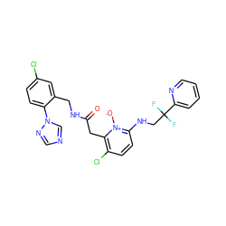 O=C(Cc1c(Cl)ccc(NCC(F)(F)c2ccccn2)[n+]1[O-])NCc1cc(Cl)ccc1-n1cncn1 ZINC000028524767