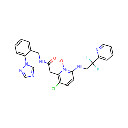 O=C(Cc1c(Cl)ccc(NCC(F)(F)c2ccccn2)[n+]1[O-])NCc1ccccc1-n1cncn1 ZINC000028524242