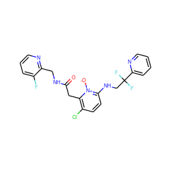 O=C(Cc1c(Cl)ccc(NCC(F)(F)c2ccccn2)[n+]1[O-])NCc1ncccc1F ZINC000028523003