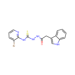 O=C(Cc1c[nH]c2ccccc12)NNC(=S)Nc1ncccc1Br ZINC000299863339