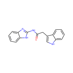 O=C(Cc1c[nH]c2ccccc12)Nc1nc2ccccc2[nH]1 ZINC000038140741