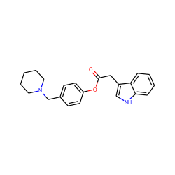 O=C(Cc1c[nH]c2ccccc12)Oc1ccc(CN2CCCCC2)cc1 ZINC000096914952