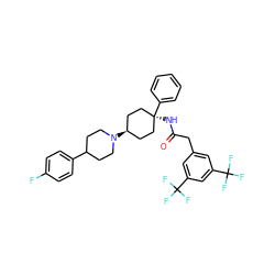 O=C(Cc1cc(C(F)(F)F)cc(C(F)(F)F)c1)N[C@]1(c2ccccc2)CC[C@@H](N2CCC(c3ccc(F)cc3)CC2)CC1 ZINC000103022639