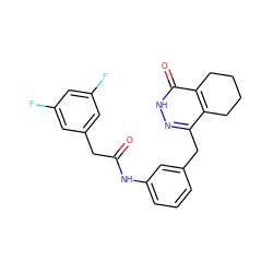 O=C(Cc1cc(F)cc(F)c1)Nc1cccc(Cc2n[nH]c(=O)c3c2CCCC3)c1 ZINC000168188029