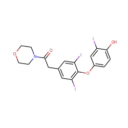 O=C(Cc1cc(I)c(Oc2ccc(O)c(I)c2)c(I)c1)N1CCOCC1 ZINC000095603538