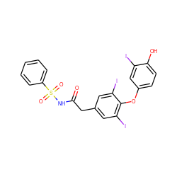 O=C(Cc1cc(I)c(Oc2ccc(O)c(I)c2)c(I)c1)NS(=O)(=O)c1ccccc1 ZINC000095602915