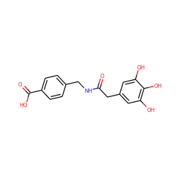 O=C(Cc1cc(O)c(O)c(O)c1)NCc1ccc(C(=O)O)cc1 ZINC000035274863