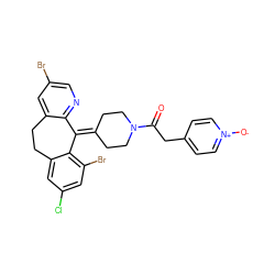 O=C(Cc1cc[n+]([O-])cc1)N1CCC(=C2c3ncc(Br)cc3CCc3cc(Cl)cc(Br)c32)CC1 ZINC000003950111