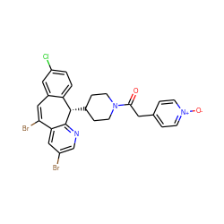 O=C(Cc1cc[n+]([O-])cc1)N1CCC([C@H]2c3ccc(Cl)cc3C=C(Br)c3cc(Br)cnc32)CC1 ZINC000003919625