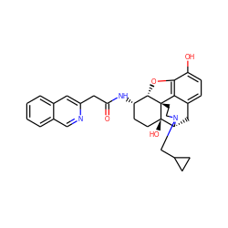 O=C(Cc1cc2ccccc2cn1)N[C@H]1CC[C@@]2(O)[C@H]3Cc4ccc(O)c5c4[C@@]2(CCN3CC2CC2)[C@H]1O5 ZINC000096913978