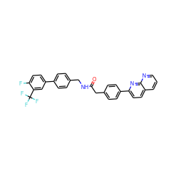 O=C(Cc1ccc(-c2ccc3cccnc3n2)cc1)NCc1ccc(-c2ccc(F)c(C(F)(F)F)c2)cc1 ZINC000095579399