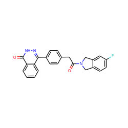 O=C(Cc1ccc(-c2n[nH]c(=O)c3ccccc23)cc1)N1Cc2ccc(F)cc2C1 ZINC000145702029