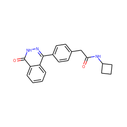 O=C(Cc1ccc(-c2n[nH]c(=O)c3ccccc23)cc1)NC1CCC1 ZINC001772615216