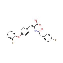 O=C(Cc1ccc(Br)cc1)N/C(=C\c1ccc(Oc2ccccc2Br)cc1)C(=O)O ZINC000028476774