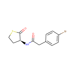 O=C(Cc1ccc(Br)cc1)N[C@H]1CCSC1=O ZINC000000182194