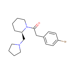 O=C(Cc1ccc(Br)cc1)N1CCCC[C@@H]1CN1CCCC1 ZINC000003775811