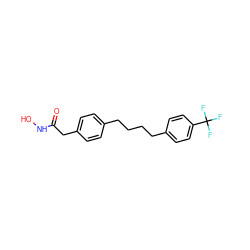 O=C(Cc1ccc(CCCCc2ccc(C(F)(F)F)cc2)cc1)NO ZINC000140677195