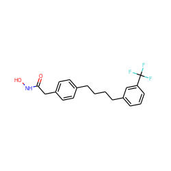 O=C(Cc1ccc(CCCCc2cccc(C(F)(F)F)c2)cc1)NO ZINC000143246919