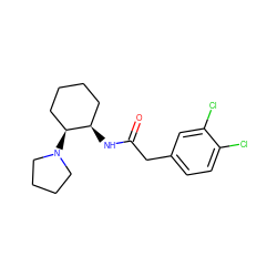 O=C(Cc1ccc(Cl)c(Cl)c1)N[C@@H]1CCCC[C@@H]1N1CCCC1 ZINC000006010184