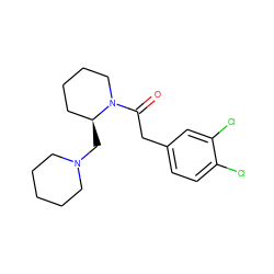 O=C(Cc1ccc(Cl)c(Cl)c1)N1CCCC[C@@H]1CN1CCCCC1 ZINC000003795669