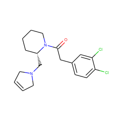 O=C(Cc1ccc(Cl)c(Cl)c1)N1CCCC[C@H]1CN1CC=CC1 ZINC000003797370