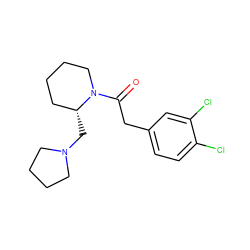 O=C(Cc1ccc(Cl)c(Cl)c1)N1CCCC[C@H]1CN1CCCC1 ZINC000002567733