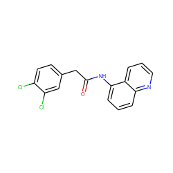 O=C(Cc1ccc(Cl)c(Cl)c1)Nc1cccc2ncccc12 ZINC000002652081