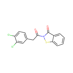 O=C(Cc1ccc(Cl)c(Cl)c1)n1sc2ccccc2c1=O ZINC000299826930