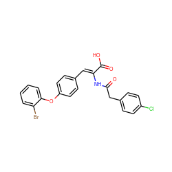 O=C(Cc1ccc(Cl)cc1)N/C(=C\c1ccc(Oc2ccccc2Br)cc1)C(=O)O ZINC000028474267