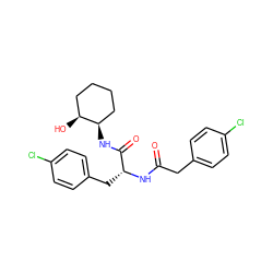 O=C(Cc1ccc(Cl)cc1)N[C@H](Cc1ccc(Cl)cc1)C(=O)N[C@@H]1CCCC[C@@H]1O ZINC000072139760