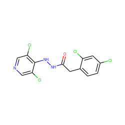 O=C(Cc1ccc(Cl)cc1Cl)NNc1c(Cl)cncc1Cl ZINC000084654747