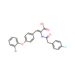 O=C(Cc1ccc(F)cc1)N/C(=C\c1ccc(Oc2ccccc2Br)cc1)C(=O)O ZINC000028520768