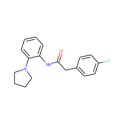 O=C(Cc1ccc(F)cc1)Nc1ccccc1N1CCCC1 ZINC000015941026