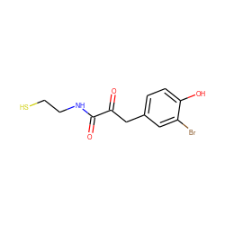 O=C(Cc1ccc(O)c(Br)c1)C(=O)NCCS ZINC000039635984