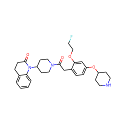 O=C(Cc1ccc(OC2CCNCC2)cc1OCCF)N1CCC(N2C(=O)CCc3ccccc32)CC1 ZINC000096284094